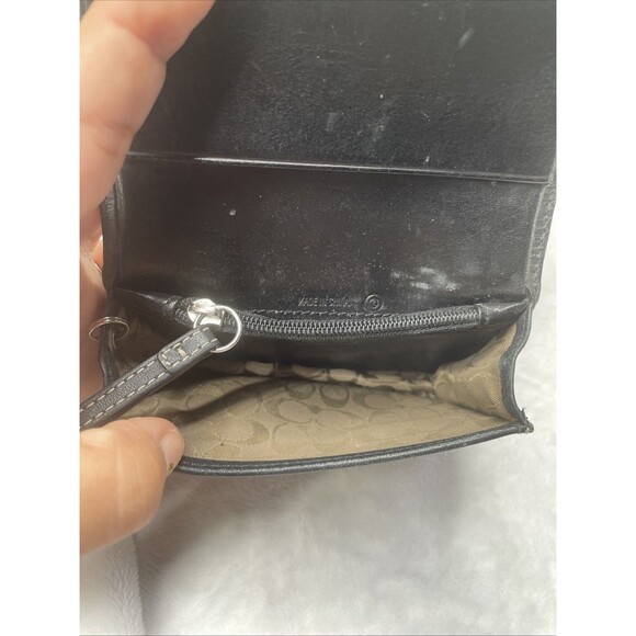 Vintage Coach Black Leather Card Case - Picture 4 of 10
